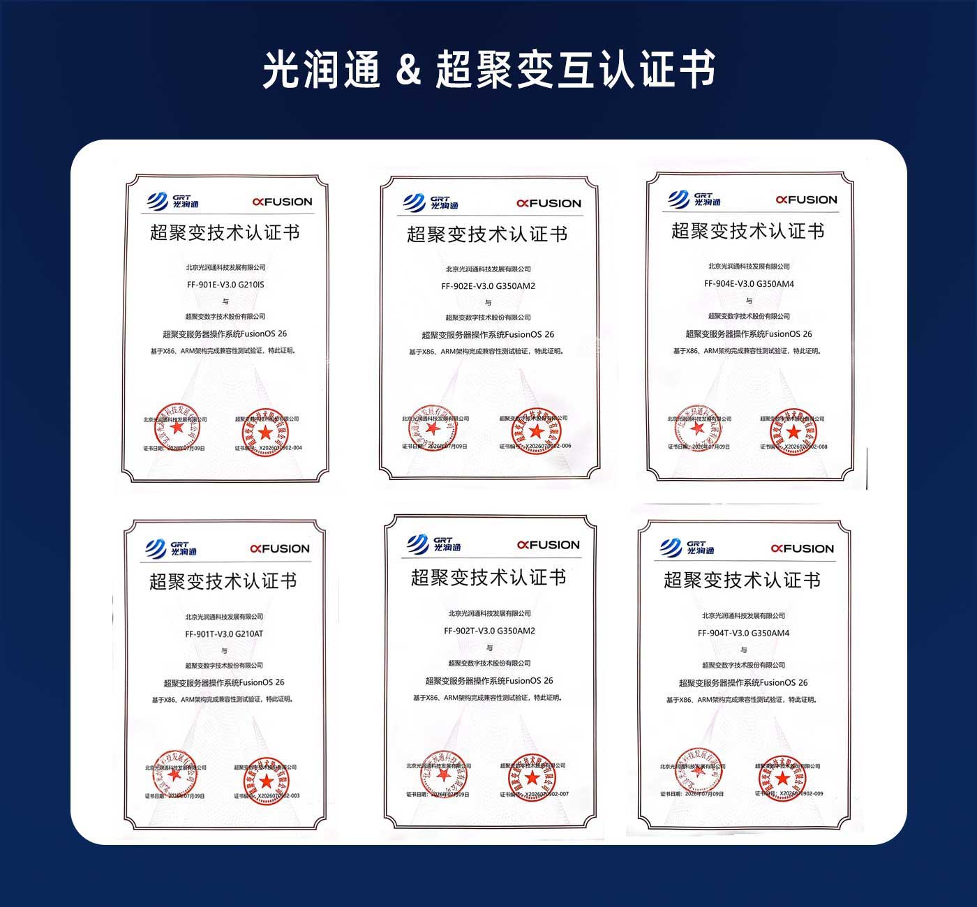 超聚变FusionOS 26技术互认 超聚变FusionOS 26技术互认